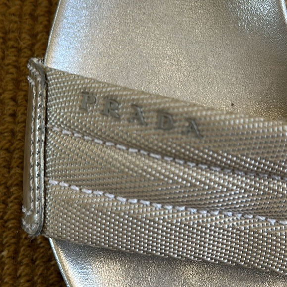 Authentic Prada silver slide sandals - Picture 4 of 9
